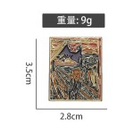 Art Brooch Manufacturer - Oil Painting Geometry Badge