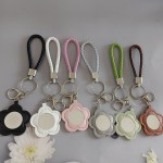 Mirror Keychain Factory - PU Flower Shape Cosmetic Mirror