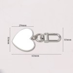 Round Keychain Manufacturer - Sublimation Heart Metal Chain