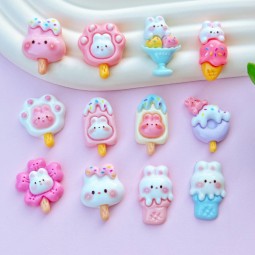 Mini Charm Manufacturer - Bunny Ice Cream Resin Craft