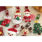 Holiday Keychain Manufacturer - Knitted Xmas Tree Deer Socks