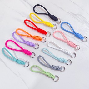 Braided Keychain Manufacturer - Color Splicing Car Pendant