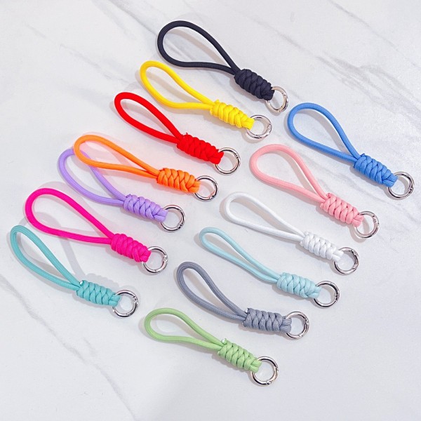 Braided Keychain Manufacturer - Color Splicing Car Pendant