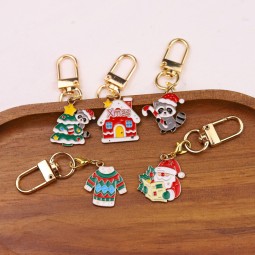 Christmas Keychain Factory - Metal Santa Snowman Pendant