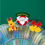 Christmas Brooch Manufacturer - Elk Santa Claus Badge
