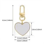 Round Keychain Manufacturer - Sublimation Heart Metal Chain