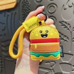 Food Keychain Manufacturer - PU Leather Donut Hamburger Charm