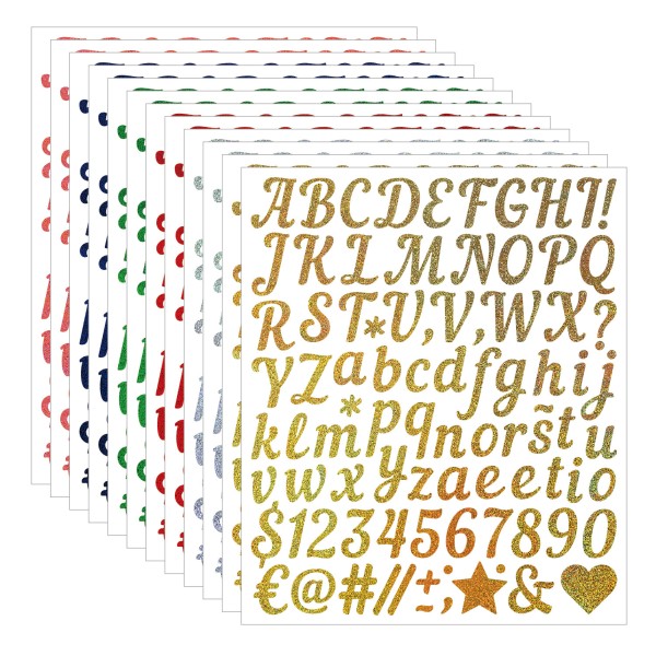 Gold Sticker Manufacturer - Sand Letter Number DIY Stickers