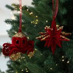 Christmas Decoration Manufacturer - Plush Flower Wreath Pendant
