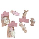 Bunny Keychain Factory - Fluffy Rabbit Pearl Keychain