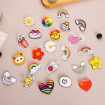 Acrylic Brooch Manufacturer - Rainbow Silver Plated Pin