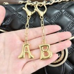Initial Keychain Factory - A-Z Letter Bag Charm Pendant