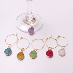 Crystal Ring Factory - Stone Wine Glass Charm Marker