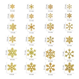 Snowflake Sticker Factory - Golden Christmas Self-adhesive