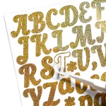 Gold Sticker Manufacturer - Sand Letter Number DIY Stickers
