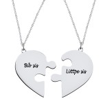 Heart Keychain Factory - Puzzle Couple Keychain Pendant