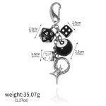 Punk Keychain Manufacturer - Black 8 Ball Dice Accessory
