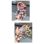 Macaron Keychain Manufacturer - PVC Wristlet Flower Chain