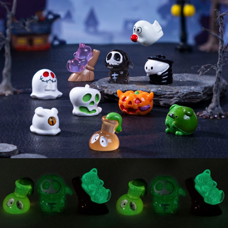 Halloween Miniatures Supplier - OEM Custom Luminous Skeleton Decor