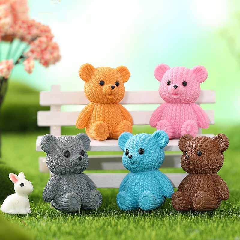 Teddy Bear Figurines Manufacturer - OEM Custom 8 Colors Bulk