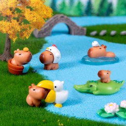 Capybara Figurines Supplier - OEM Custom Resin Animal Miniatures