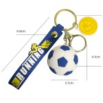 Football Pendant Supplier - OEM Custom 3D PVC Keychain