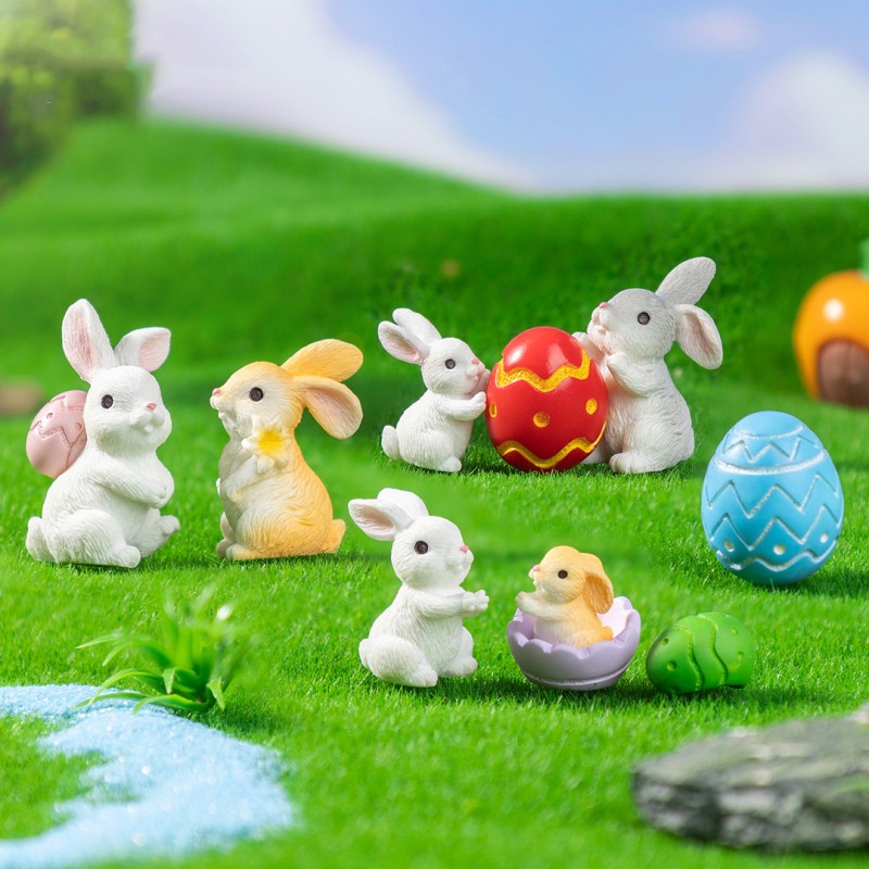 Easter Bunnies Supplier - OEM Custom Miniature Resin Rabbits