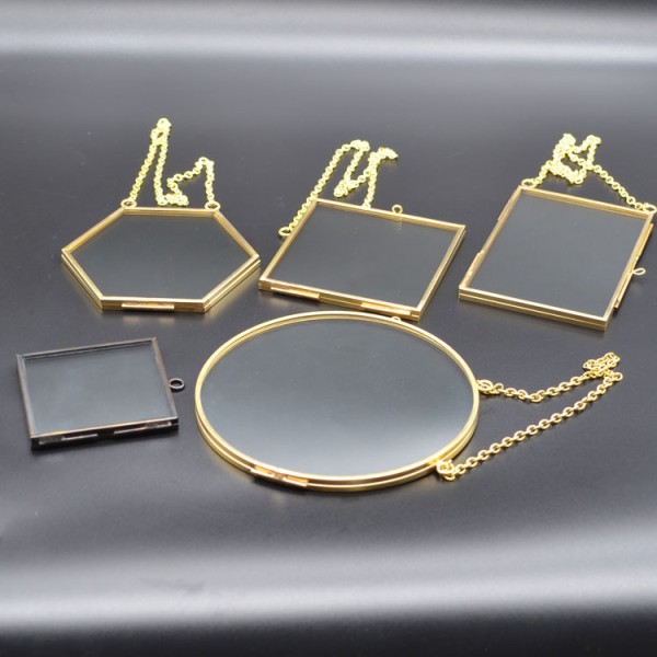 Dried Flower Frame Manufacturer - Brass Geometric Frame