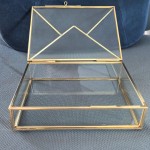 Photo Box Manufacturer - Brass Frame Glass Memory Box