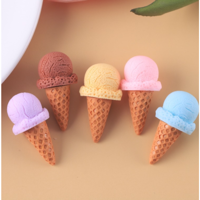 Resin Cabochon Factory - Hand-painted Ice Cream Cone DIY