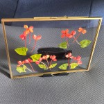 Tabletop Frame Factory - Metal Brass Flower Display Frame