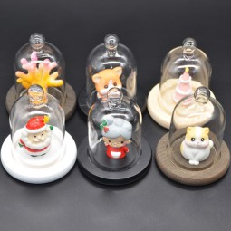 Display Cloche Factory - Glass Dome with Wood Base