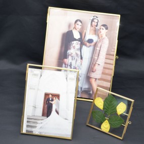 Picture Frame Manufacturer - Gold Glass Craft Photo Frame