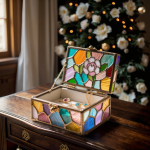 Jewelry Box Manufacturer - Antique Glass Trinket Box