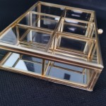Portable Organizer Factory - Gold Mirror Jewelry Tray
