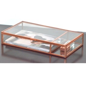 Photo Storage Factory - Clear Glass Album Box Organizer