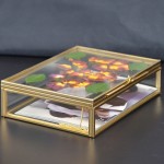 USB Box Manufacturer - Brass Glass Wedding Memory Box