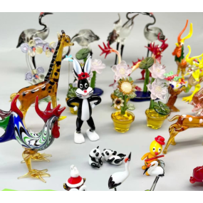 Tabletop Ornament Manufacturer - Mini Glass Animal Decoration