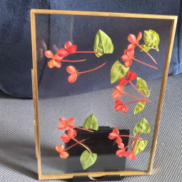 Tabletop Frame Factory - Metal Brass Flower Display Frame
