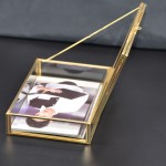 USB Box Manufacturer - Brass Glass Wedding Memory Box