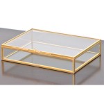 Photo Box Manufacturer - Glass Gold Wedding Favor Box