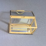 Wedding Box Manufacturer - Luxury Gold Glass Jewelry Box