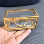 Wedding Box Manufacturer - Luxury Gold Glass Jewelry Box