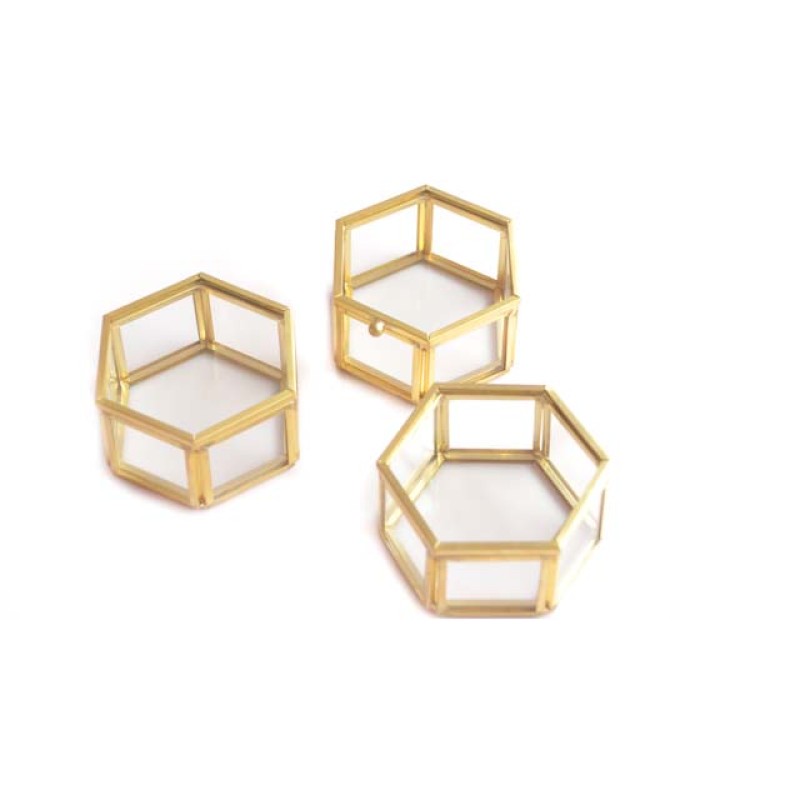 Ring Box Factory - Hexagon Glass Jewelry Package