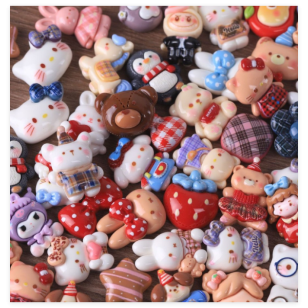 Resin Charm Factory - Flatback Animal Cat Bear Rabbit Cabochon