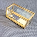 Wedding Box Manufacturer - Luxury Gold Glass Jewelry Box