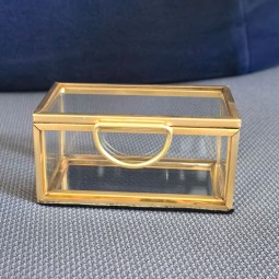 Wedding Box Manufacturer - Luxury Gold Glass Jewelry Box