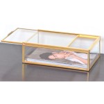Photo Box Manufacturer - Glass Gold Wedding Favor Box
