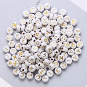 Plastic Beads Factory - 4x7mm A-Z Alphabet Jewelry Beads
