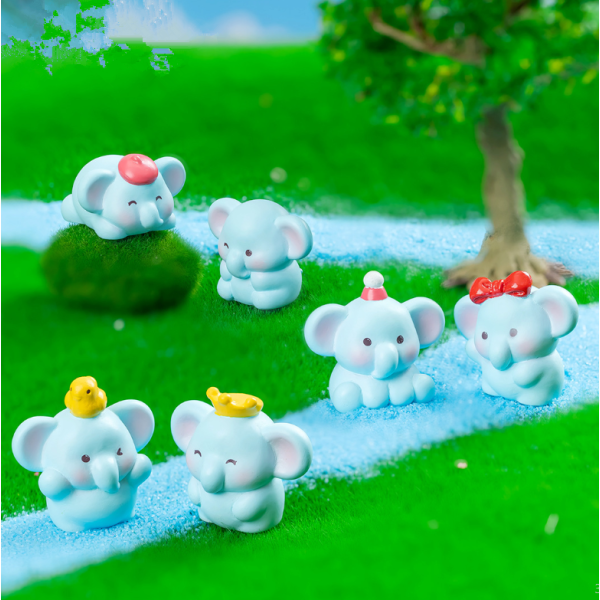 Elephant Crafts Factory - 1/12 Doll House Animal Figures